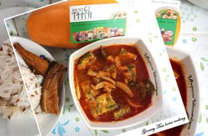 Sour curry with fried acacia pennata omelette by MustThai, grocery online